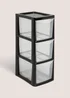 Black Small Drawer Tower Image 1