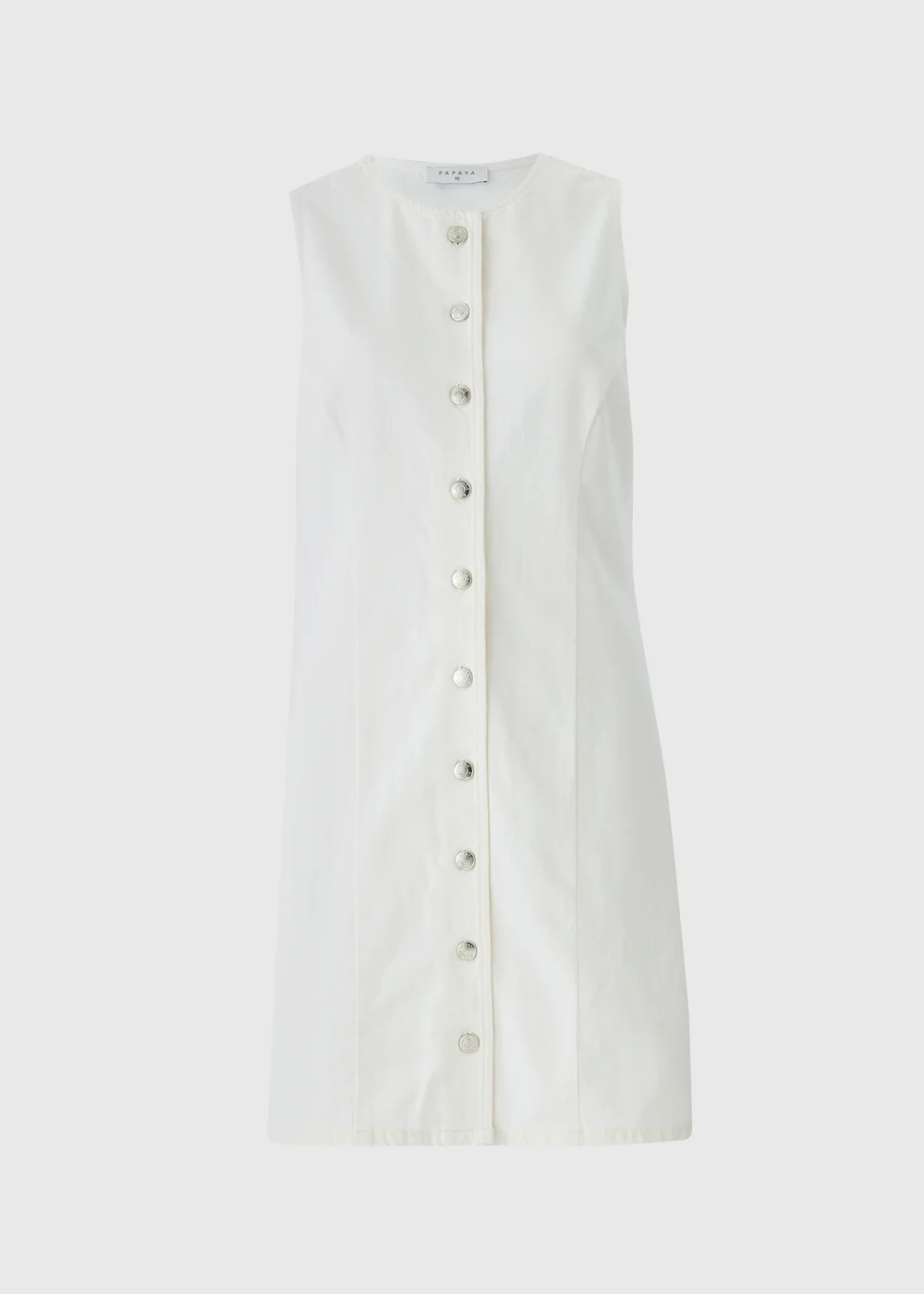 Ecru Denim Button Dress - Size 18 Image 1