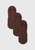 3 Pack Brown Footsie Socks - Sizes 3-5 .5 Image 1