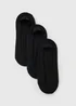 3 Pack Black Seamless Footsie Socks - Sizes 3-5 .5 Image 1