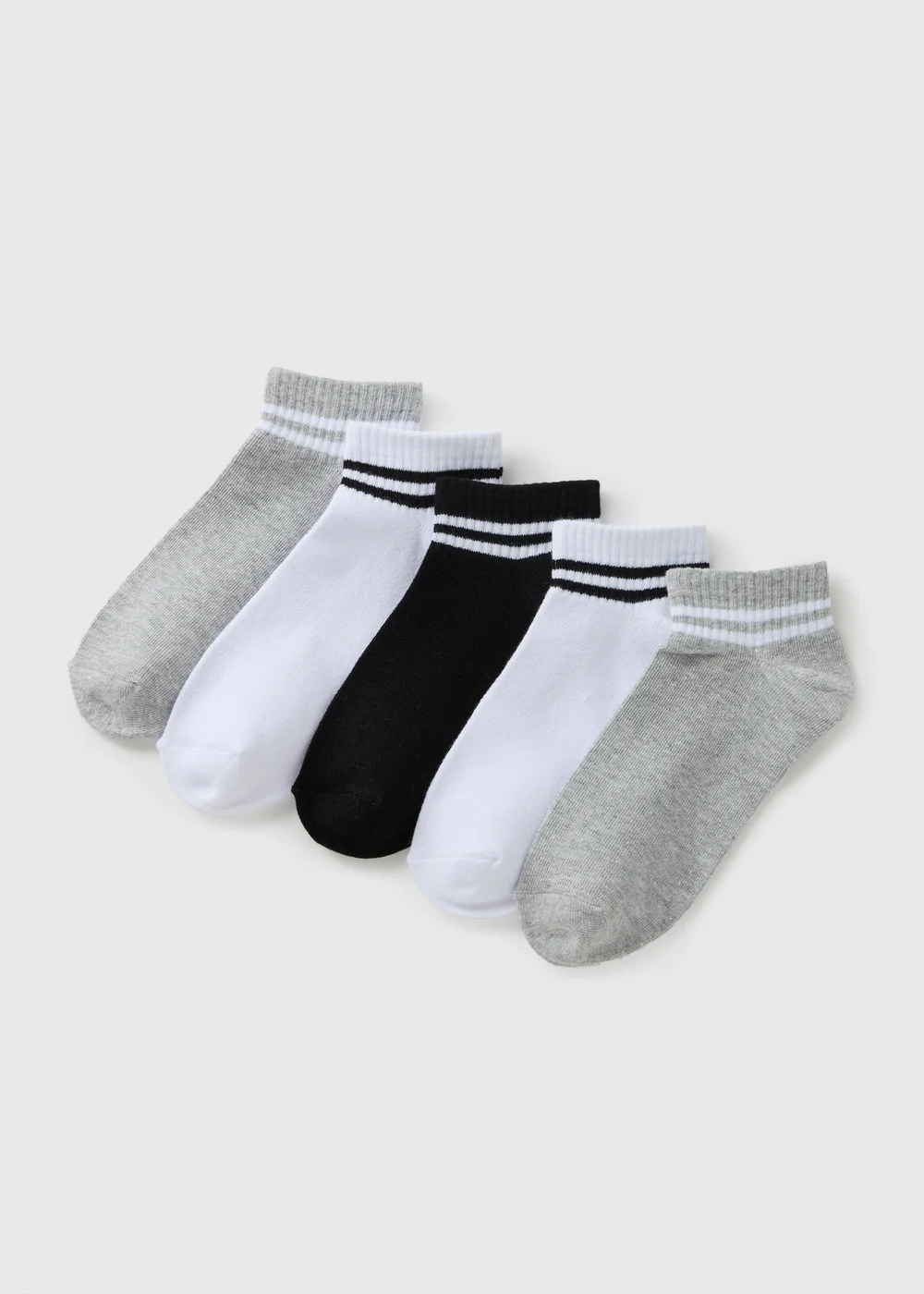 5 Pack Multi Colour Sports Trainer Socks - One Size Image 1