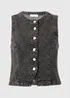 Grey Denim Waistcoat - Size 22 Image 3
