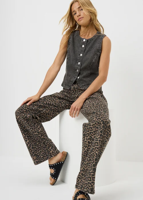 Grey Denim Waistcoat - Size 22 Image 1