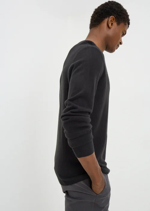 Black Soft Touch Crew Neck Jumper - Small Image 3