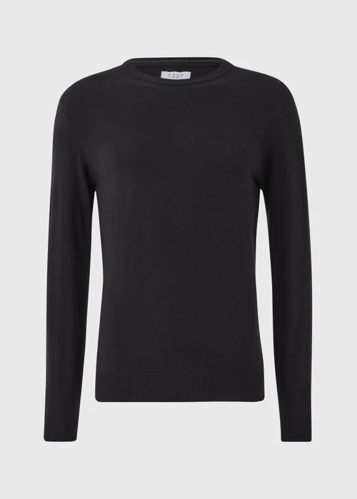 Black Soft Touch Crew Neck Jumper - Small Image 4