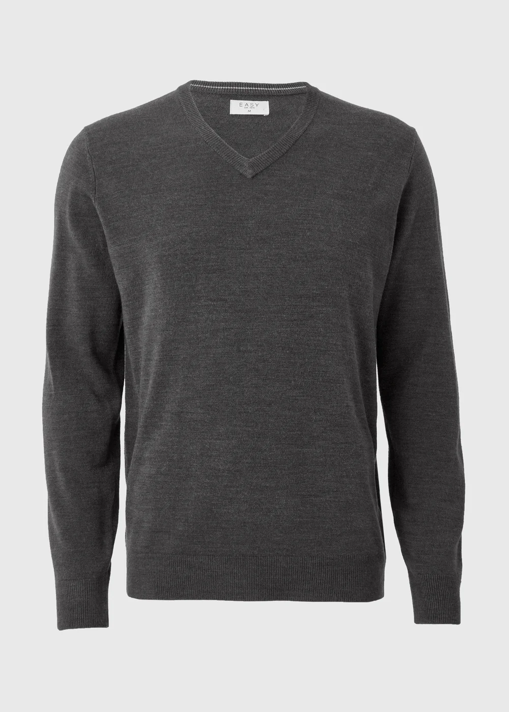 Grey Soft Touch V-Neck Jumper - S Image 4