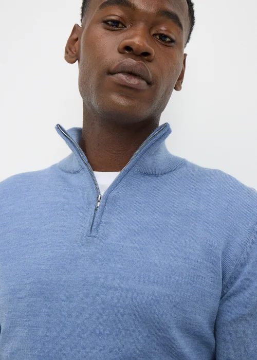 Blue Soft Touch 1/4 Zip Jumper - XXL Image 2