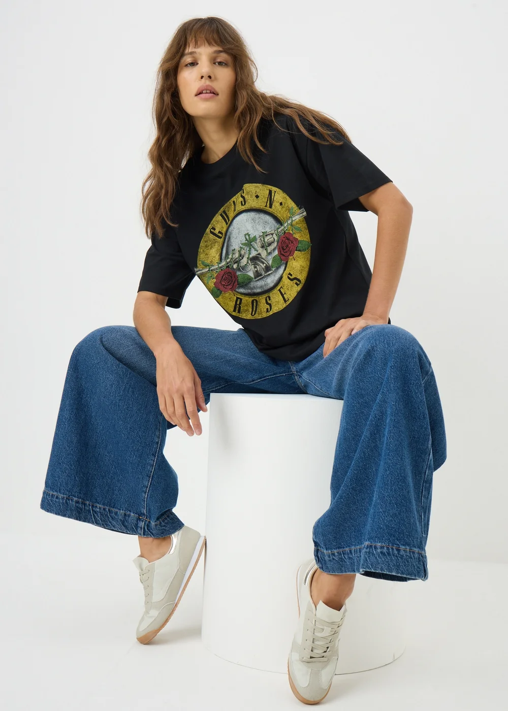 Guns N Roses Black Boyfriend T-Shirt - Medium Image 2