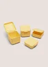 4 Pack Yellow Snack Pots Image 1