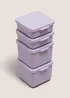 4 Pack Purple Snack Pots Image 1