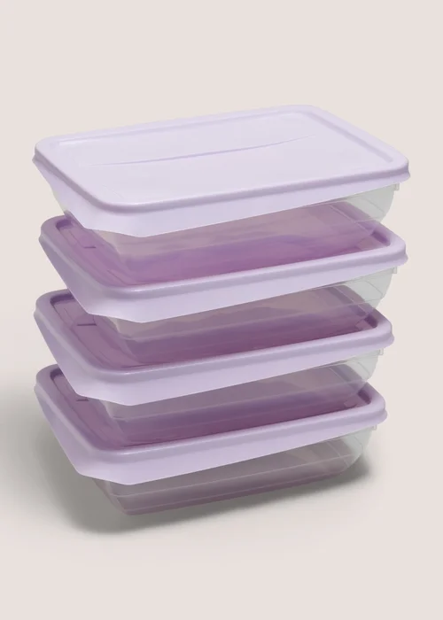 4 Pack Purple Food Containers Image 1