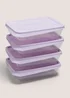 4 Pack Purple Food Containers Image 1