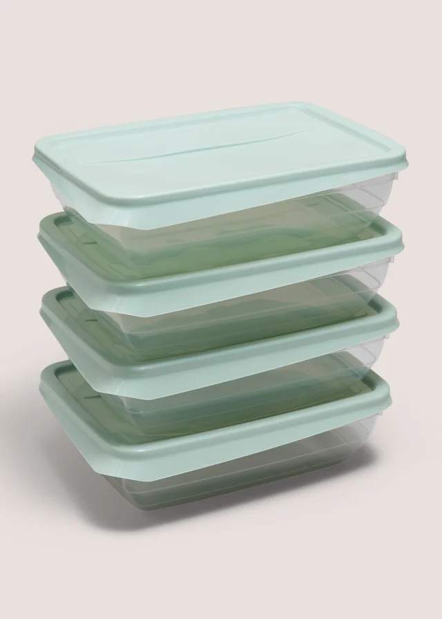 4 Pack Green Food Containers
