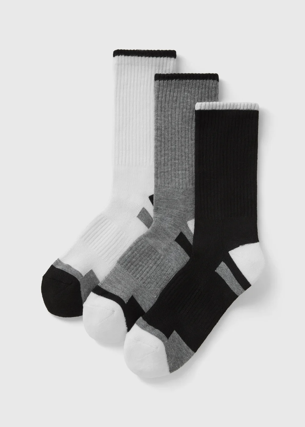 3 Pack Multicolour Athletic Sports Socks - Sizes 6 - 8.5 Image 1