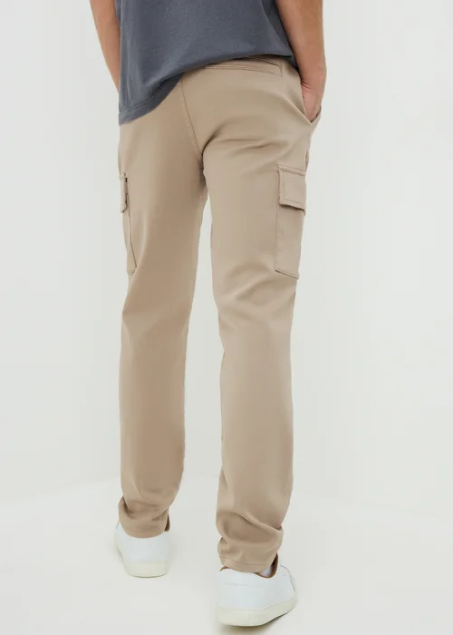 Stone Knitted Cargo Trousers - 32 Waist Regular Image 3