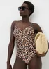 Brown Leopard Shapewear Swimsuit - Size 26 Image 1
