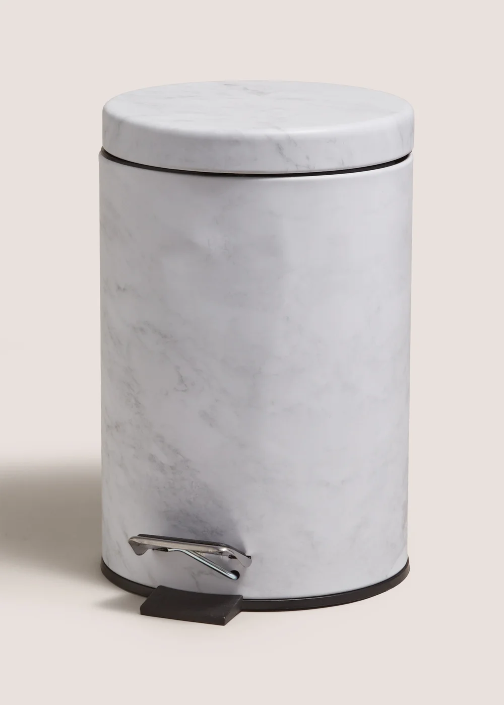 White Marble Effect Pedal Bin Image 1