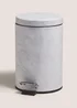 White Marble Effect Pedal Bin Image 1