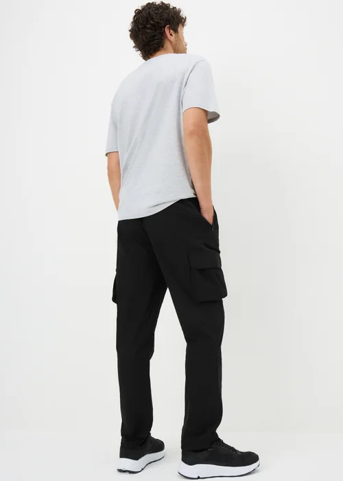 Black Tech Cuffed Cargos - Extra Large Image 3