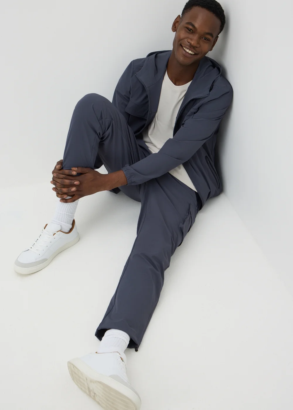 Blue Tech Cuffed Cargos - Large Image 2