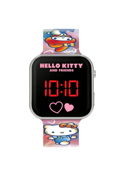 Hello Kitty Pink Printed Strap LED Watch - One Size Image 1