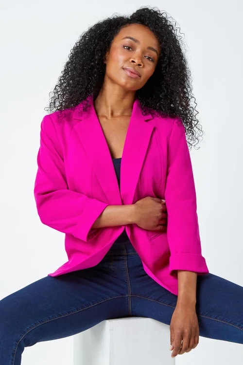 Roman Candy Pink Classic Stretch Blazer - 10 Image 3