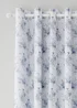 Catherine Lansfield Lucie Floral Frill Fully Reversible Eyelet Curtains Blue - 66W X 90D (168x228cm) Image 1