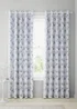 Catherine Lansfield Lucie Floral Frill Fully Reversible Eyelet Curtains Blue - 66W X 90D (168x228cm) Image 3