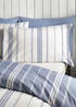 Catherine Lansfield Harbour Stripe Reversible Double Duvet Cover Set Blue - Single Image 3