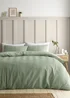 Catherine Lansfield Heatset Wave Duvet Cover Set Mint Green - Single Image 1