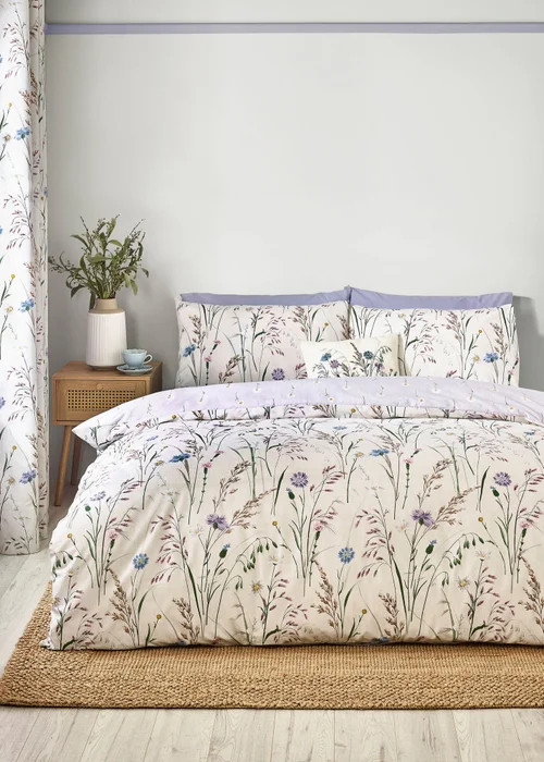 Catherine Lansfield Grasmere Floral Reversible Duvet Cover Set - Single Image 1