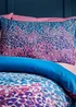 Catherine Lansfield Satin Animal Print Single Duvet Cover Set Teal - Single Image 2