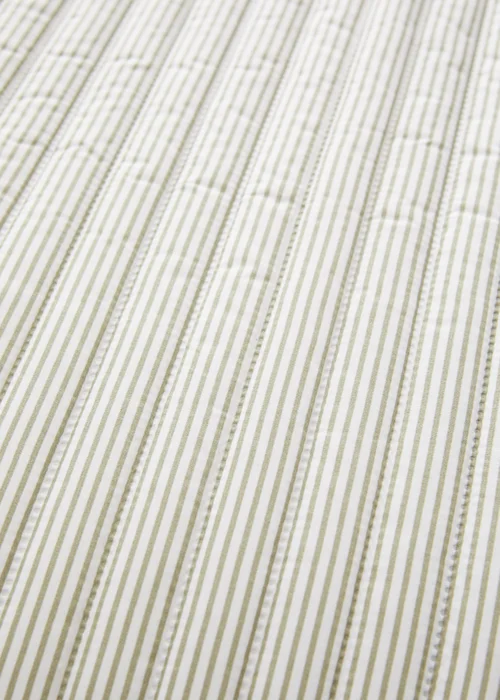 Catherine Lansfield Stripe Quilted Reversible 220x230cm Bedspread - One Size Image 3