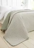 Catherine Lansfield Stripe Quilted Reversible 220x230cm Bedspread - One Size Image 1