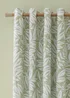 Catherine Lansfield Sorrel Leaf Fully Reversible Eyelet Curtains Green - 66W X 90D (168x228cm) Image 1