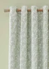 Catherine Lansfield Sorrel Leaf Fully Reversible Eyelet Curtains Green - 66W X 90D (168x228cm) Image 2