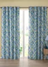 Catherine Lansfield Tilly Floral Fully Reversible Eyelet Curtains Blue - 66W X 90D (168x228cm) Image 2