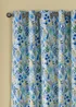 Catherine Lansfield Tilly Floral Fully Reversible Eyelet Curtains Blue - 66W X 90D (168x228cm) Image 1