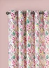Catherine Lansfield Tilly Floral Fully Reversible Eyelet Curtains Pink - 66W X 90D (168x228cm) Image 1