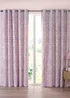 Catherine Lansfield Tilly Floral Fully Reversible Eyelet Curtains Pink - 66W X 90D (168x228cm) Image 3