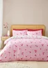 Catherine Lansfield Seersucker Heart King Duvet Cover Set White / Red - Single Image 2