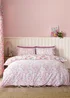 Catherine Lansfield Tilly Floral Reversible King Duvet Cover Set Pink - Single Image 2