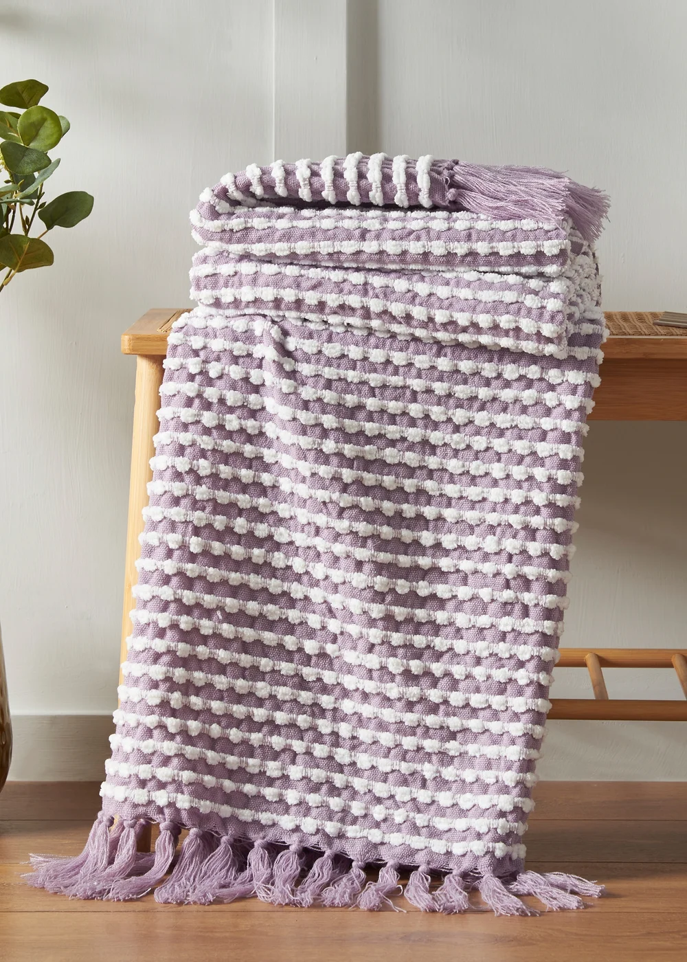 Catherine Lansfield Stab Stitch Blanket Throw (125x150cm) - One Size Image 1