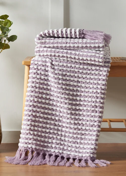 Catherine Lansfield Stab Stitch Blanket Throw (125x150cm) - One Size Image 1