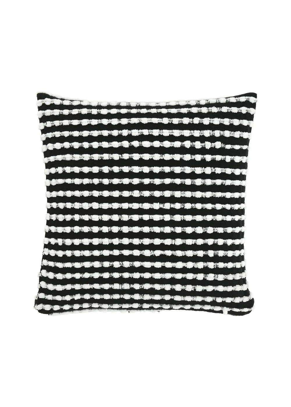 Catherine Lansfield Stab Stitch 43x43cm Cushion Black - 43W X 43D Image 1