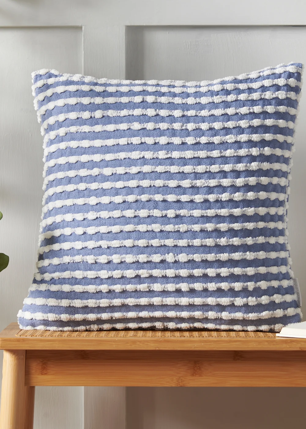 Catherine Lansfield Stab Stitch Cushion (43x43cm) - 43W X 43D Image 2