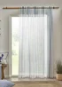 Catherine Lansfield Harbour Stripe lot Top Voile Curtain Panel - 55W X 54D (140x137cm) Image 1