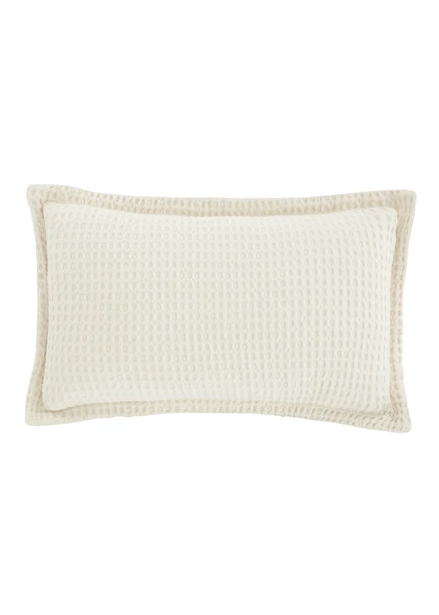 Pineapple Elephant Jaipur Chunky Waffle Cotton 30x50cm Cushion Natural