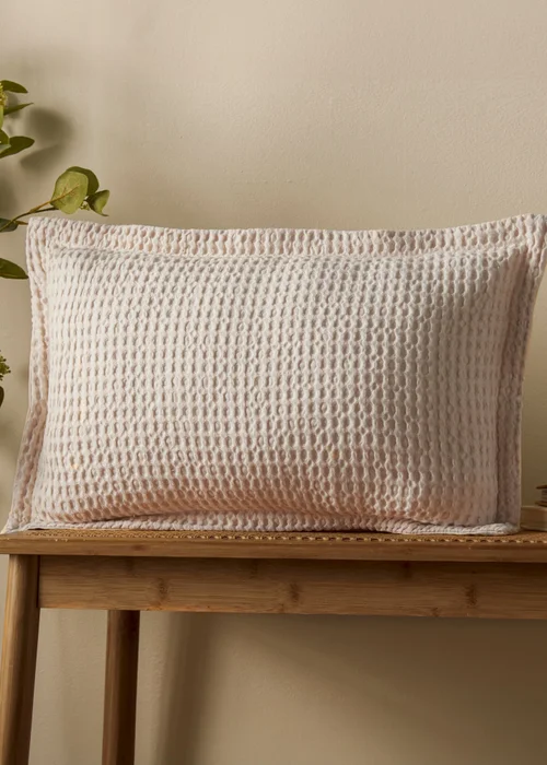 Pineapple Elephant Jaipur Chunky Waffle Cotton 30x50cm Cushion Natural - 70D Image 2