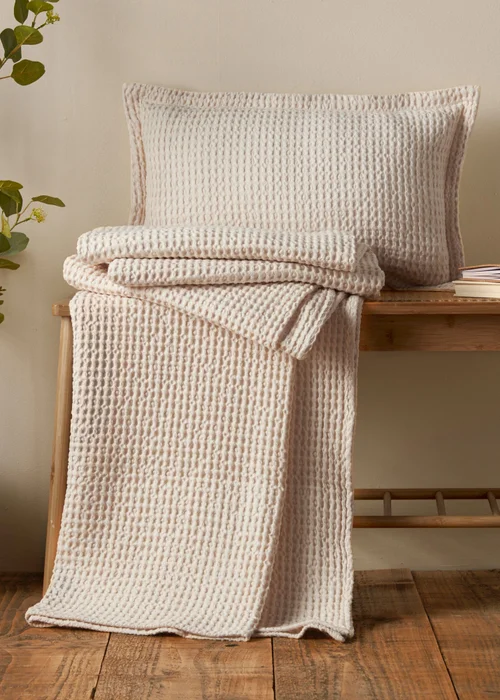 Pineapple Elephant Jaipur Chunky Waffle Cotton 30x50cm Cushion Natural - 70D Image 4